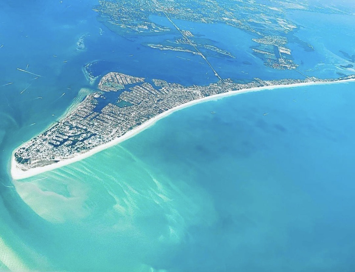 Aerial view of Anna Maria Island, Florida